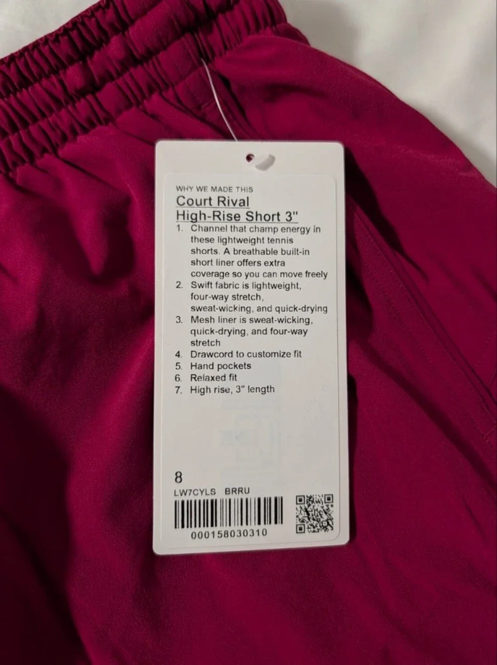 Court Rival High Rise Shorts LULULEMON - Picture 7 of 7